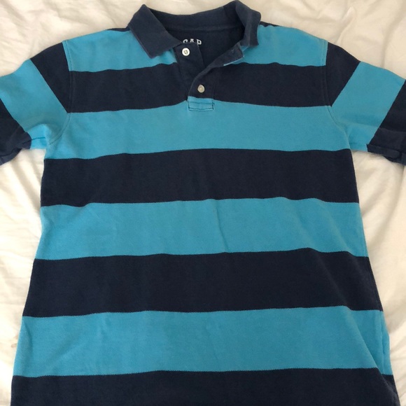 GAP Other - Boys blue striped gap kids rugby polo shirt GAP Other - Boys blue striped gap kids rugby polo shirt